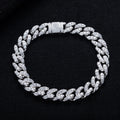 Moissanite Cuban Link Bracelet – 925 Silver Iced Out Hip Hop Jewelry