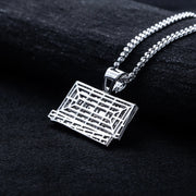 1.9cttw Moissanite Dollar Bill Pendant – 925 Silver Hip Hop Necklace
