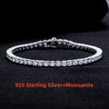 3mm Moissanite Tennis Bracelet – 925 Silver Iced Out Jewelry