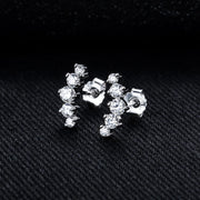 1.04cttw Moissanite Stud Earrings – 925 Silver Hip Hop Jewelry