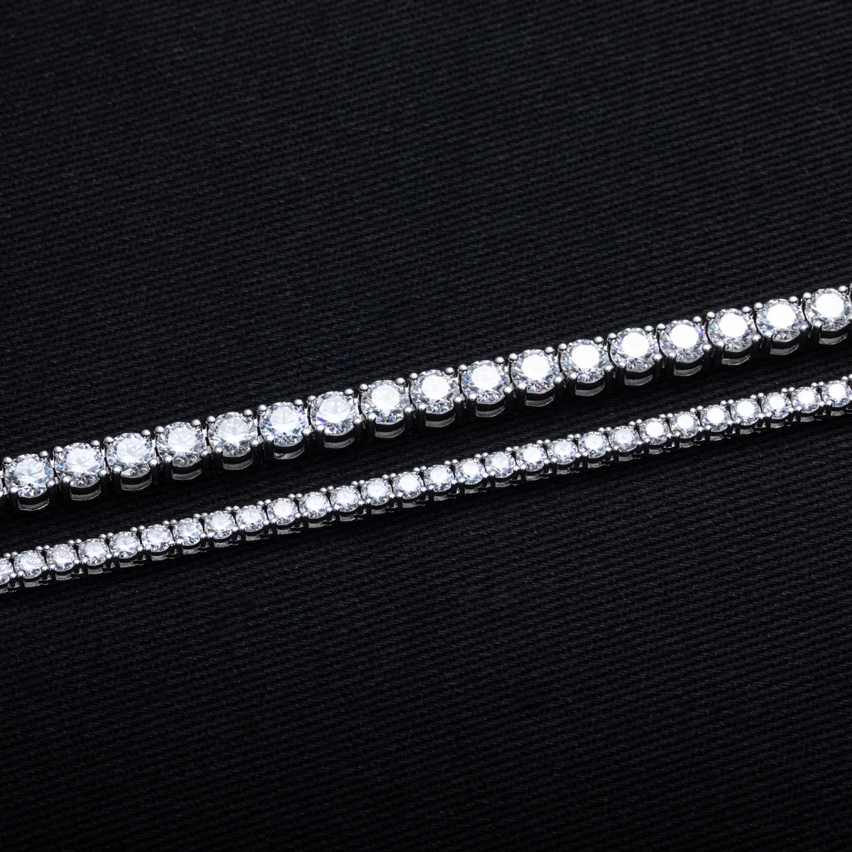 Moissanite Iced Out Tennis Necklace – 32–79cttw 925 Silver