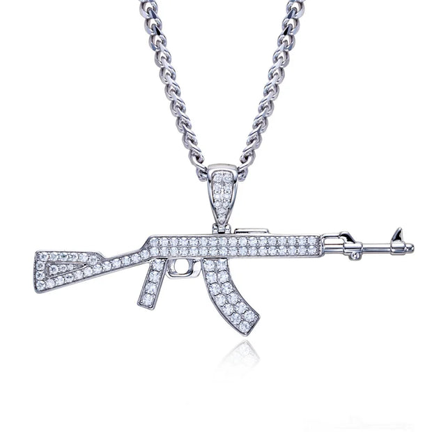 1.87cttw Moissanite AK Pendant – 925 Silver Iced Necklace