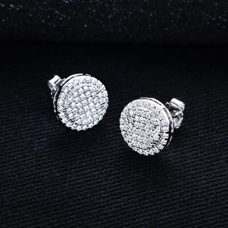 0.9cttw Moissanite Stud Earrings – 925 Silver