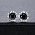 1ct Black Moissanite Stud Earrings – 925 Silver Hip Hop Jewelry