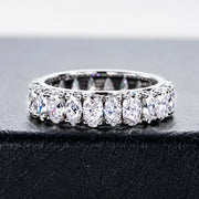 0.5ct Moissanite Dual-Cut Wedding Band – 925 Silver Fine Jewelry